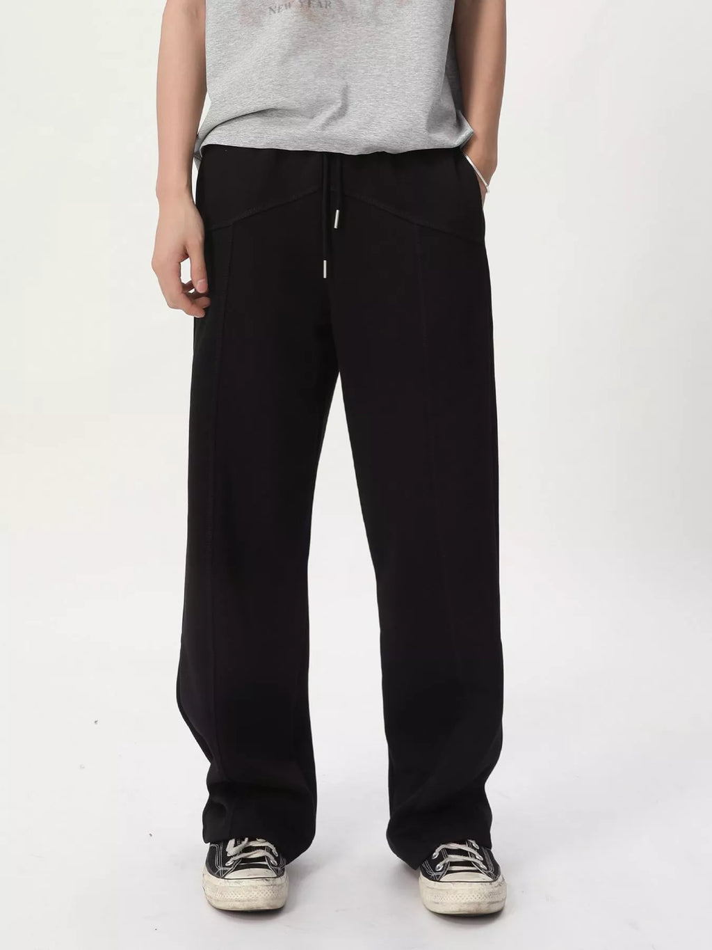 Men's Wide Leg Drawstring Pants