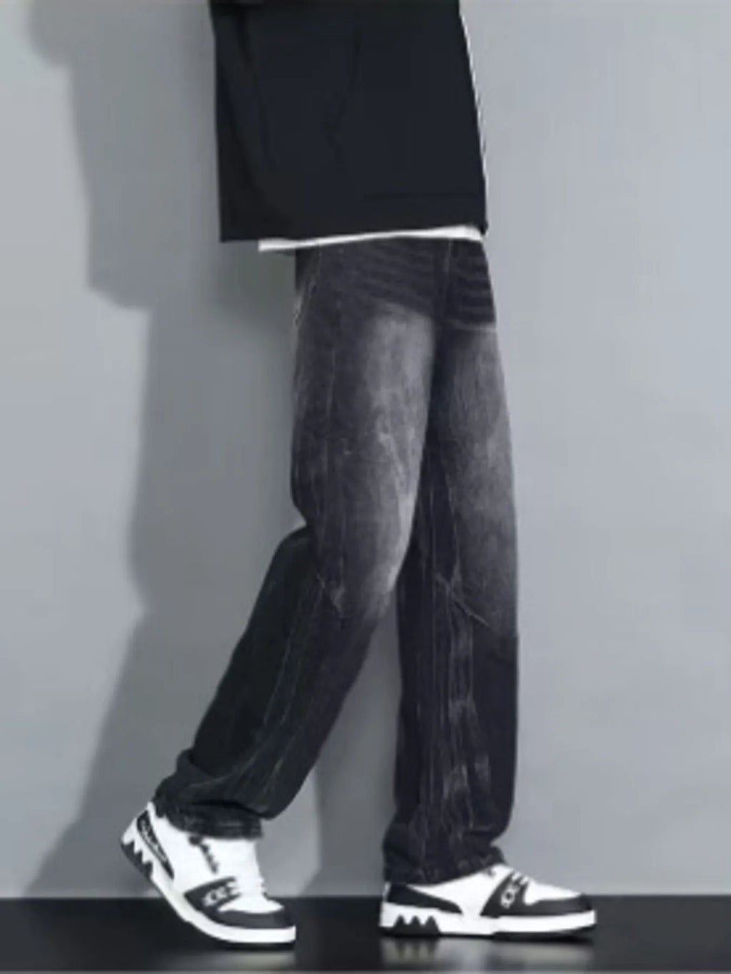 Men's Full Size Wash Loose Fit Jeans Plus Size