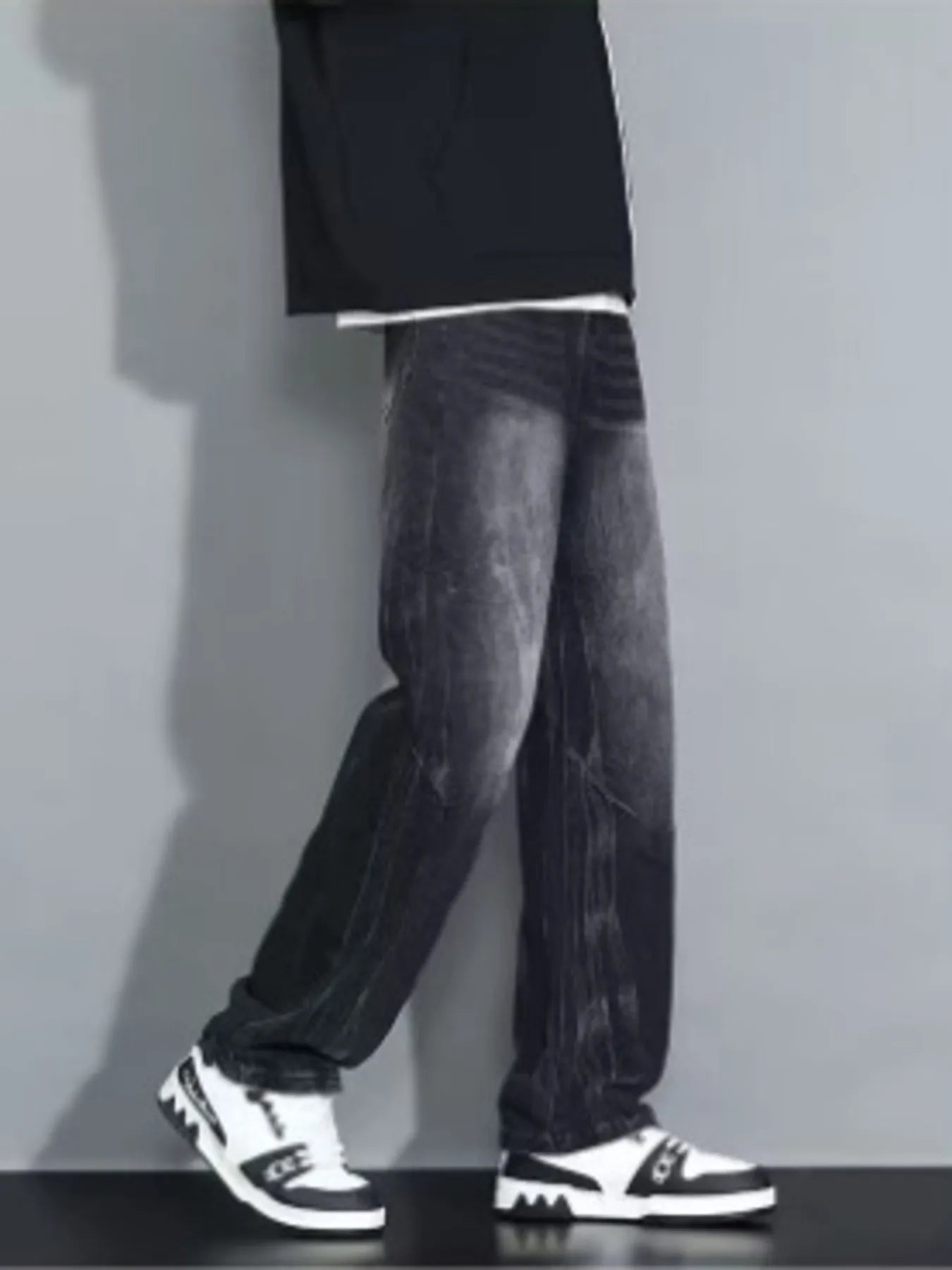 Men's Full Size Wash Loose Fit Jeans Plus Size