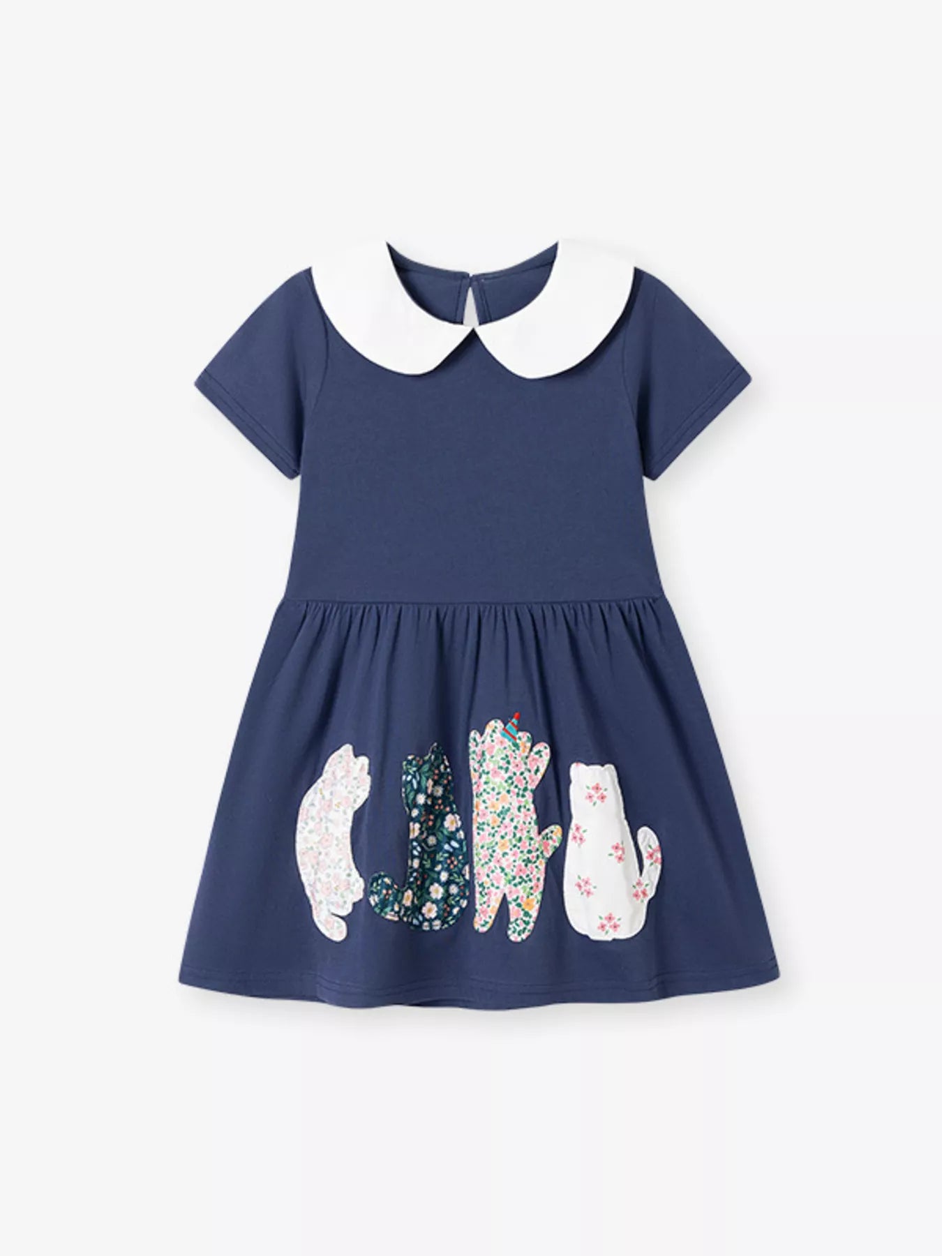 Children's Cat Peter Pan Collar Dress