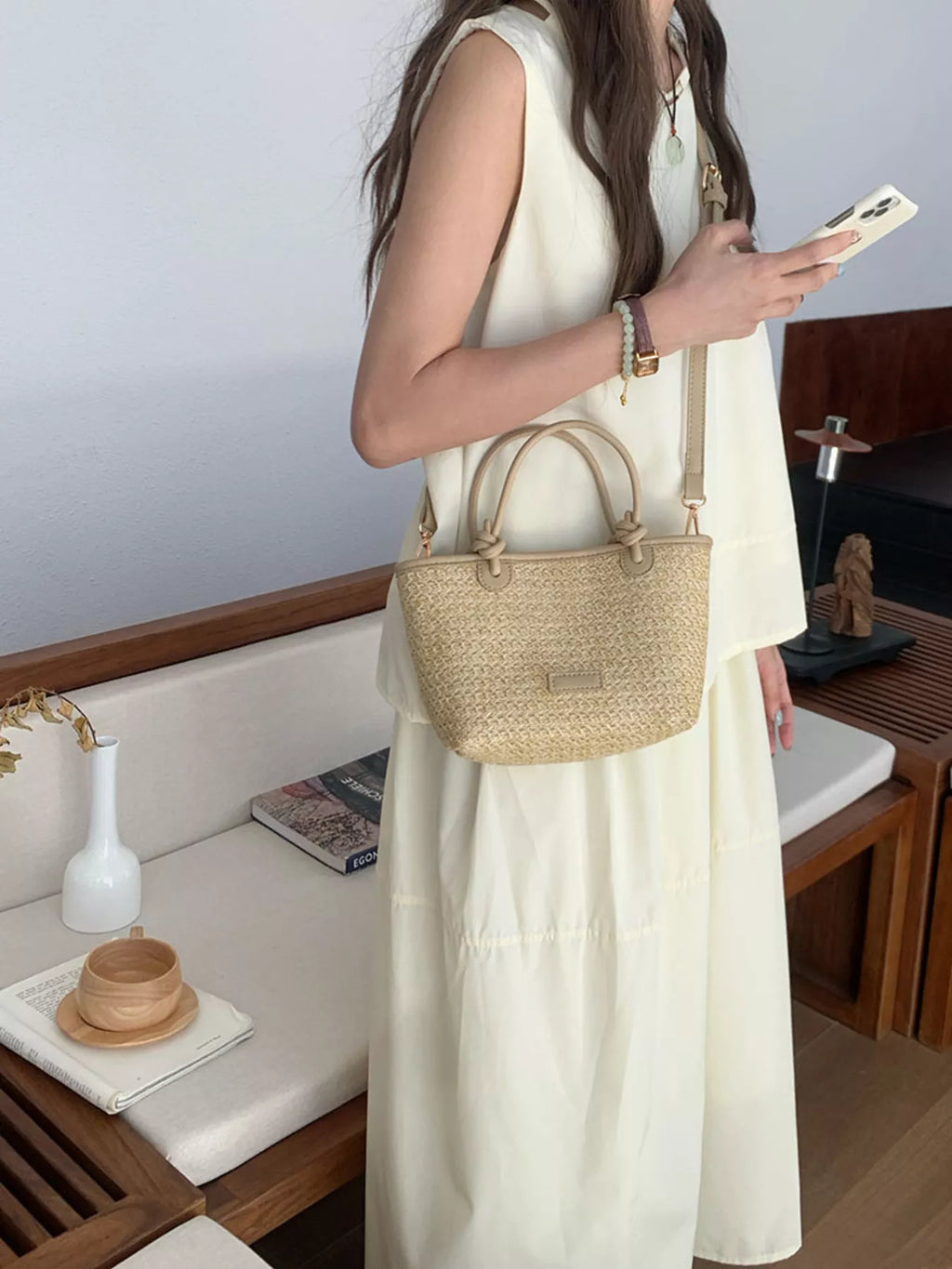 Straw Woven Crossbody Bag