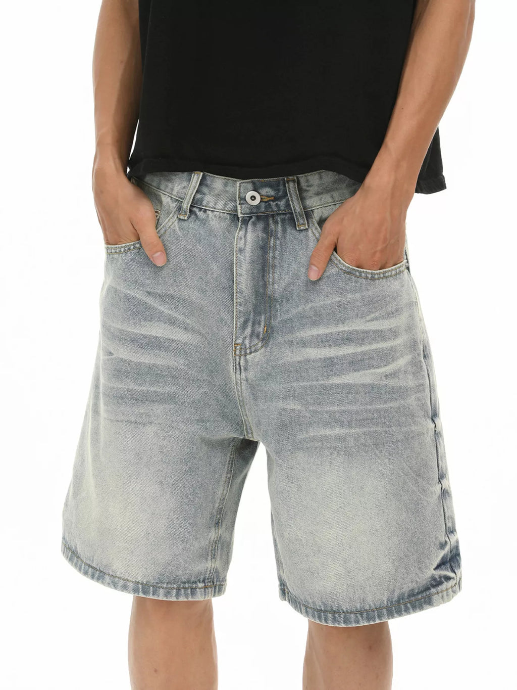 Men's Wash Relaxed Fit Denim Shorts