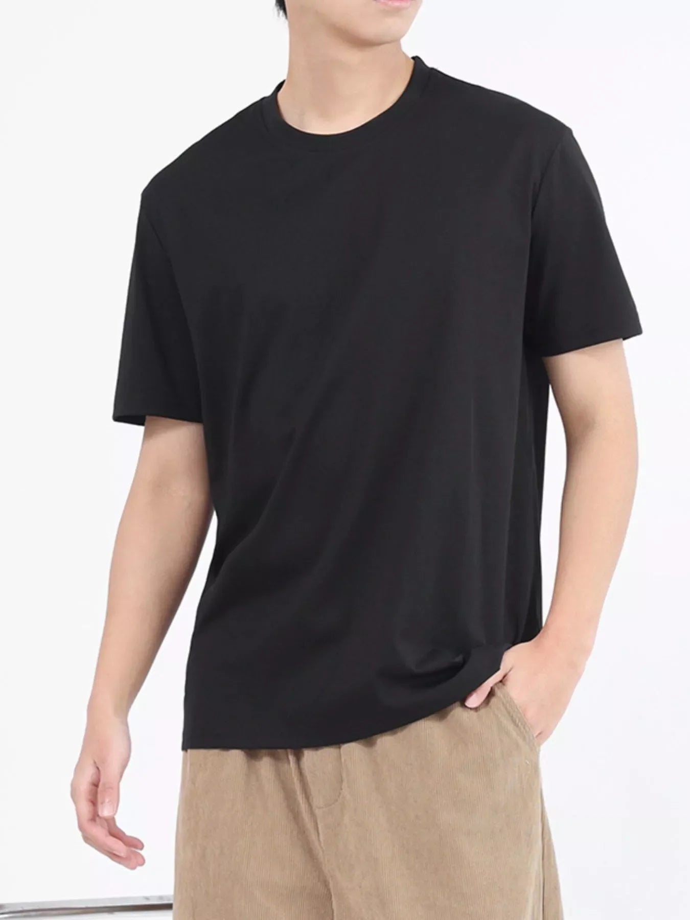 Men's Plus Size Classic Crew Neck T-Shirt