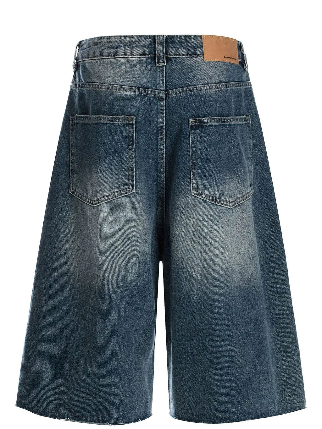 Men's Pearl Embellished Wide Leg Denim Shorts
