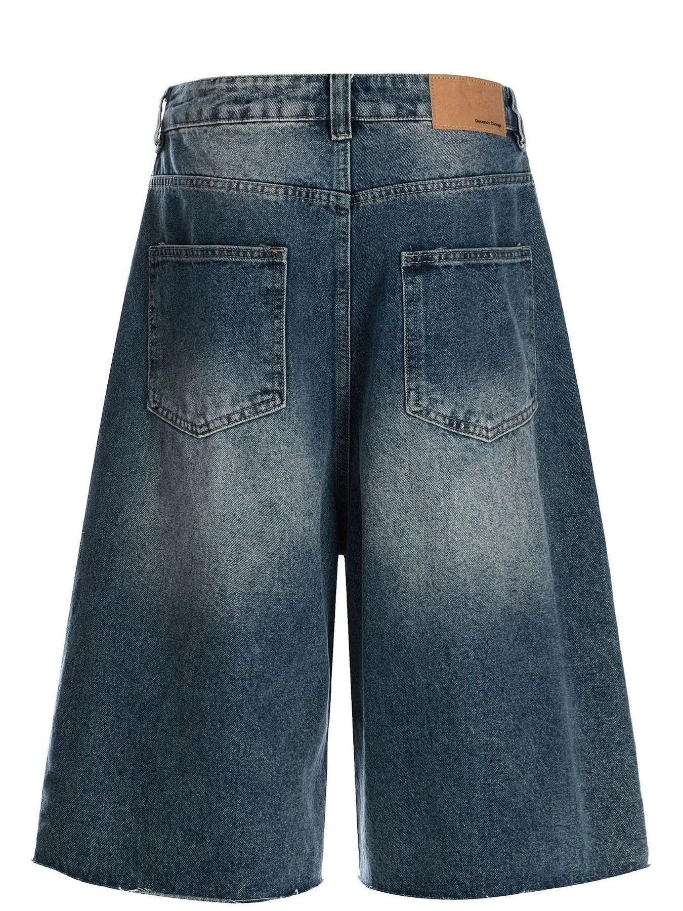 Men's Pearl Embellished Wide Leg Denim Shorts