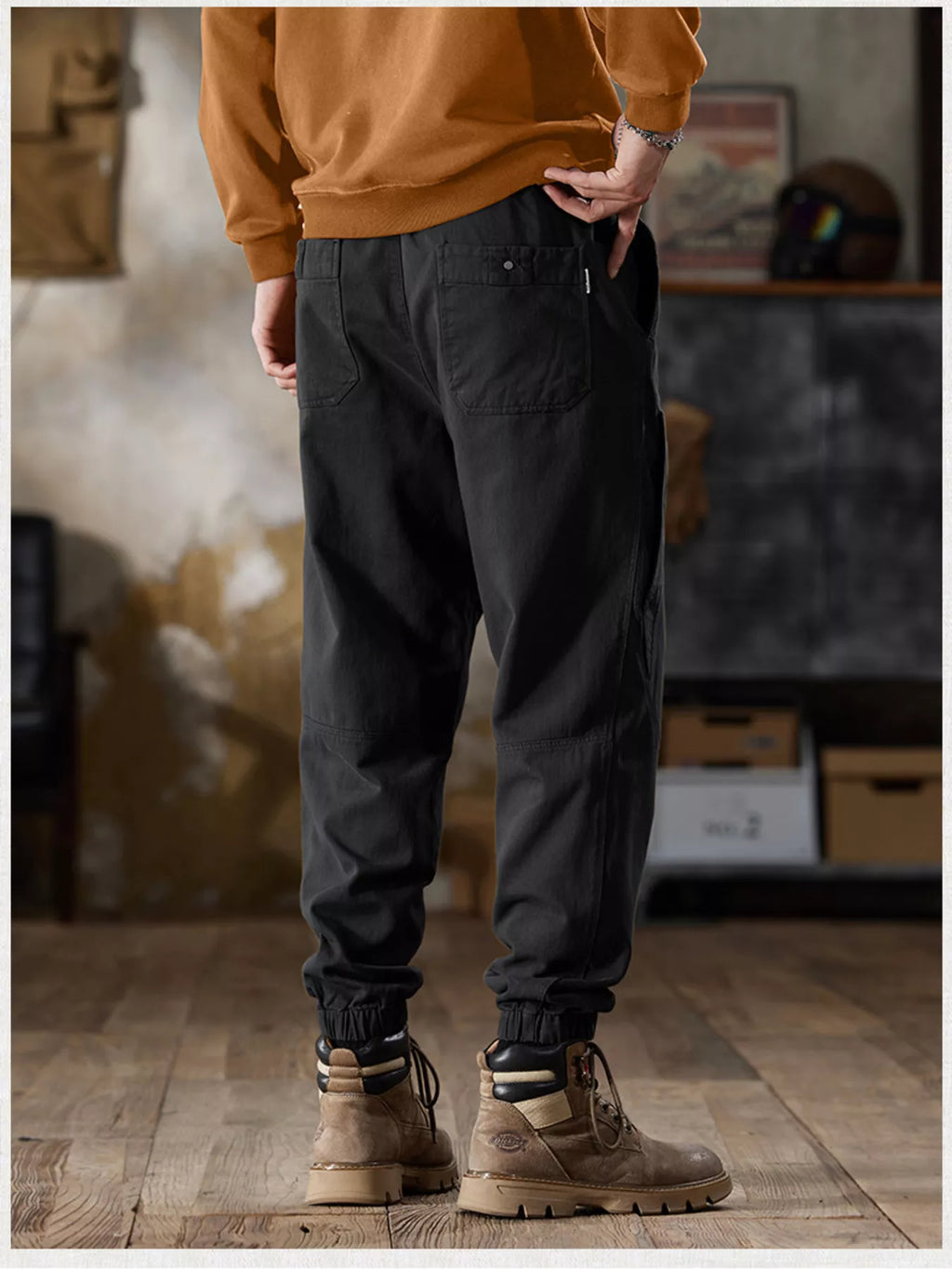 Men's Full Size Casual Drawstring Cargo Joggers Plus Size