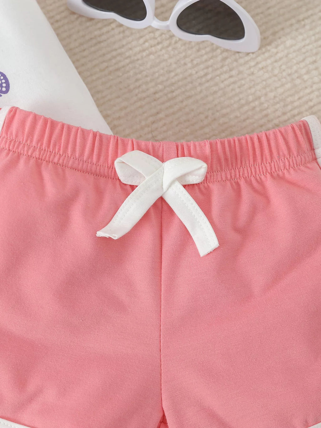Children's Letter Graphic Tee and Shorts Set