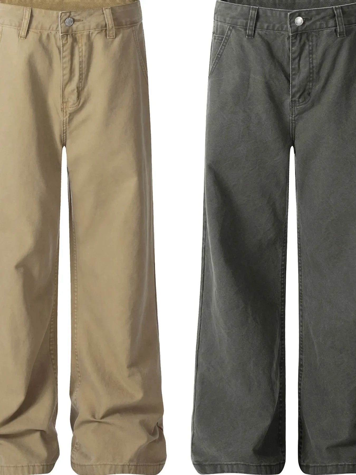 Men's Washed Wide Leg Jeans
