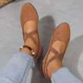 Round Toe Wedge Loafers