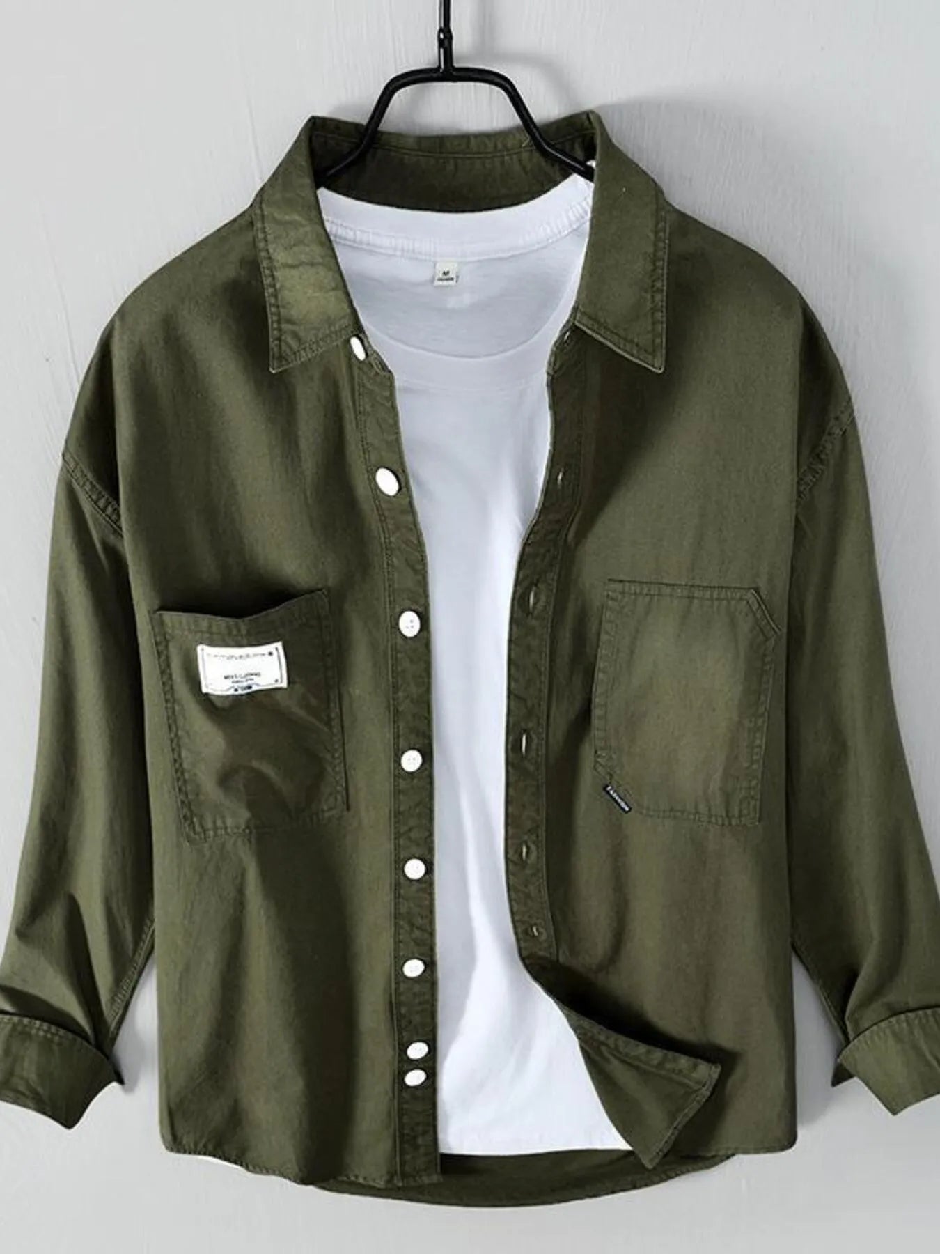 Men's Plus Size Button Up Long Sleeve Shirt