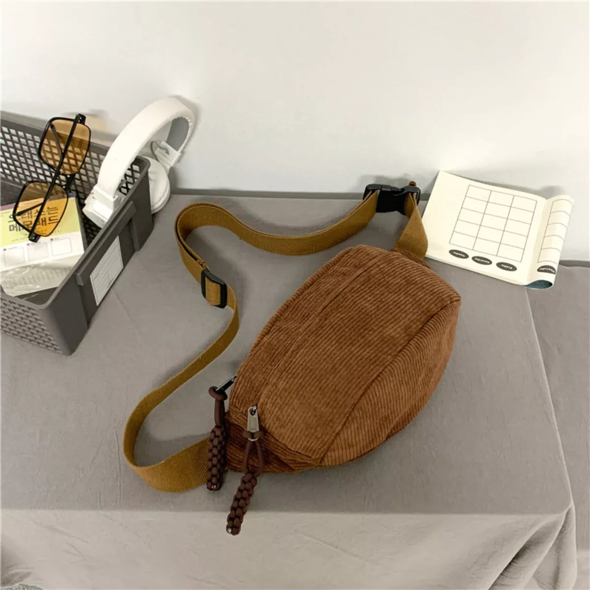 Corduroy Casual Sling Bag