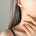 Golden Knot Hoop Earrings