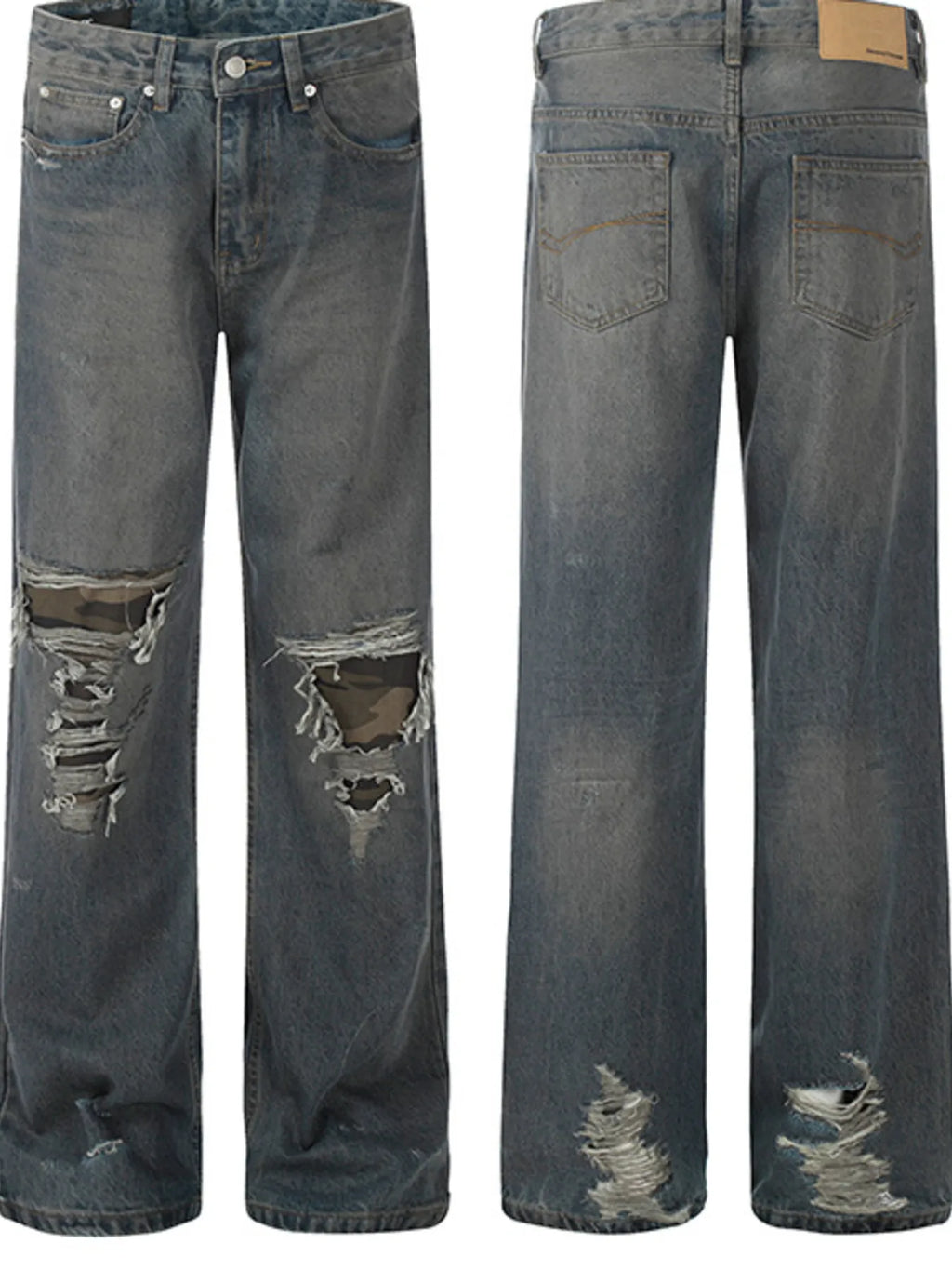 Men's Distressed Loose Fit Jeans
