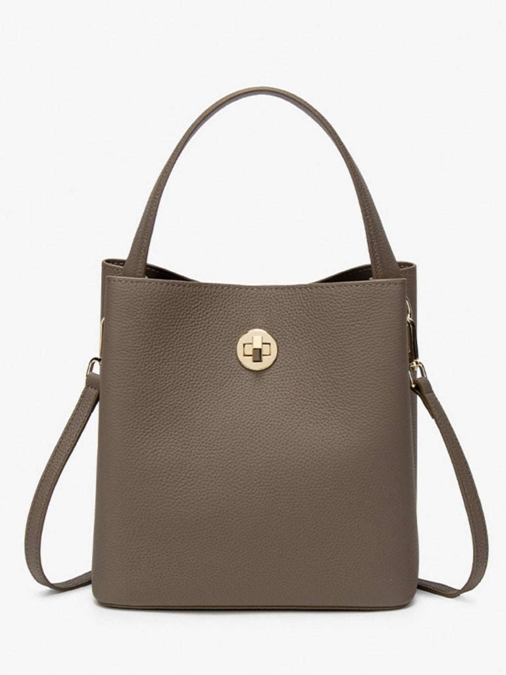 Leather Bucket Crossbody Bag