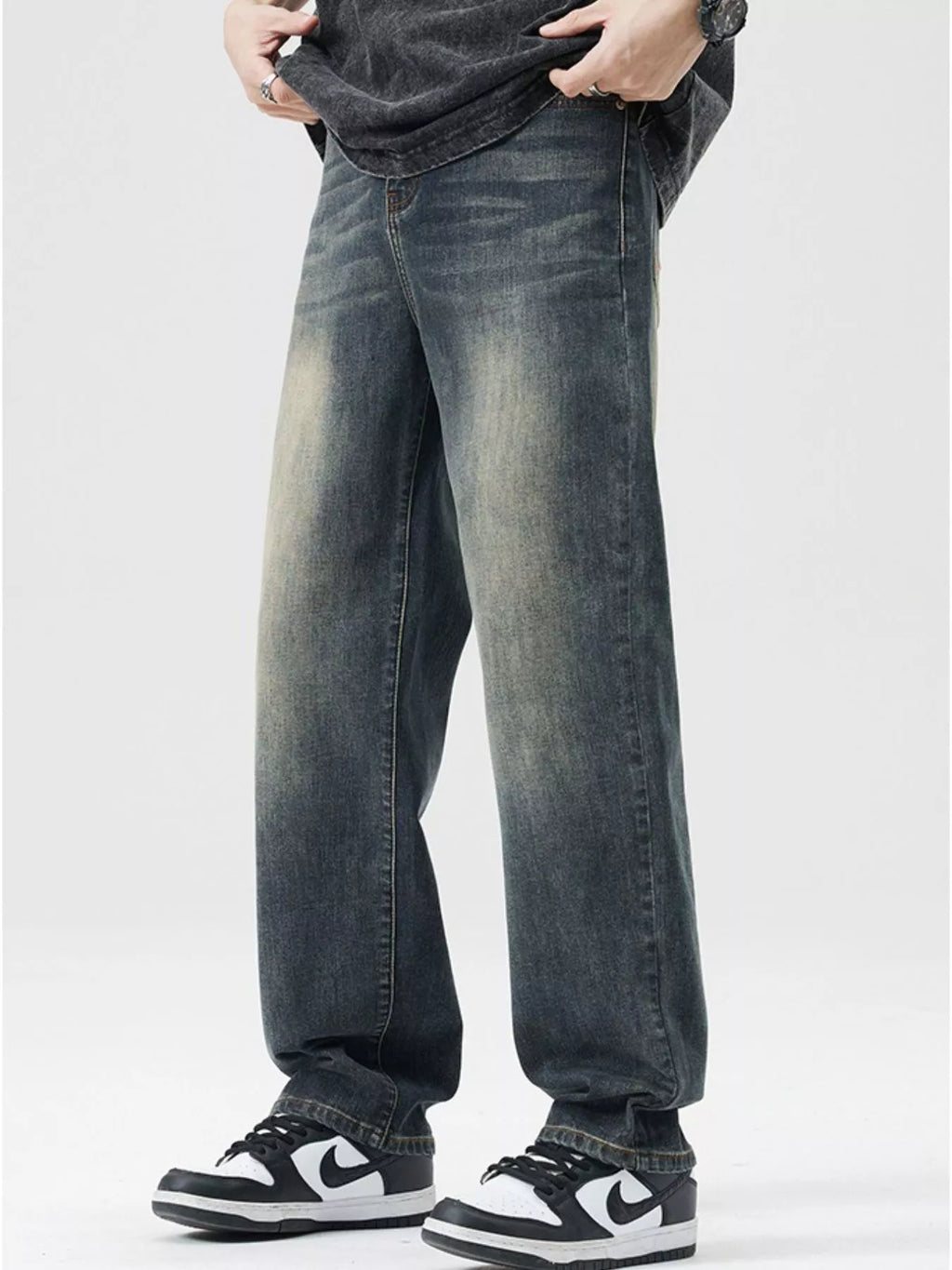 Men's Wash Loose Fit Jeans