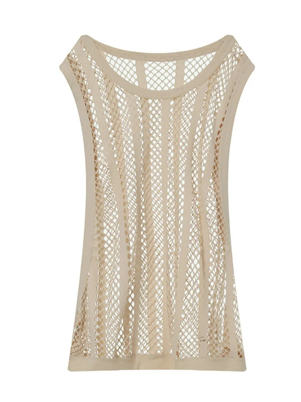 Men's Openwork Round Neck Tank