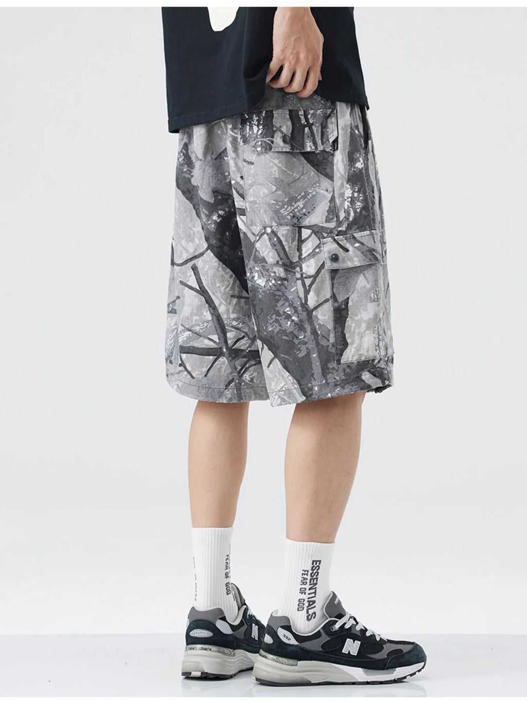 Men's Plus Size Camouflage Cargo Shorts