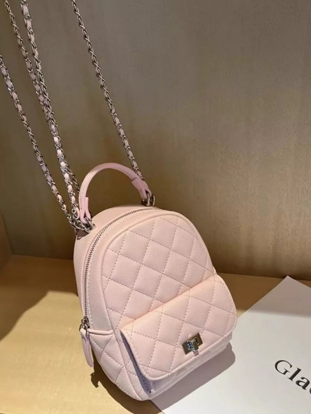 Quilted Mini Backpack Bag