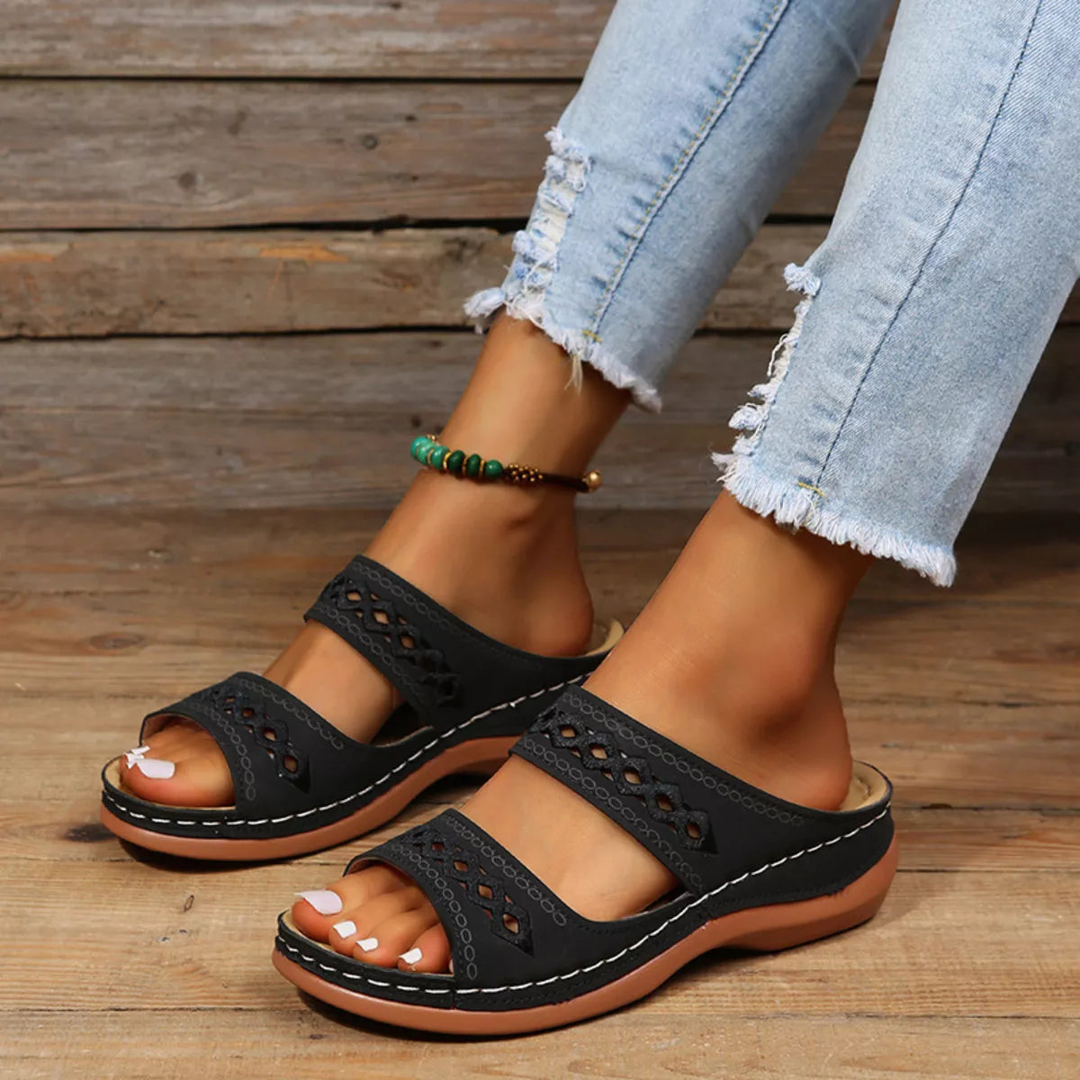 Open Toe Wedge Sandals