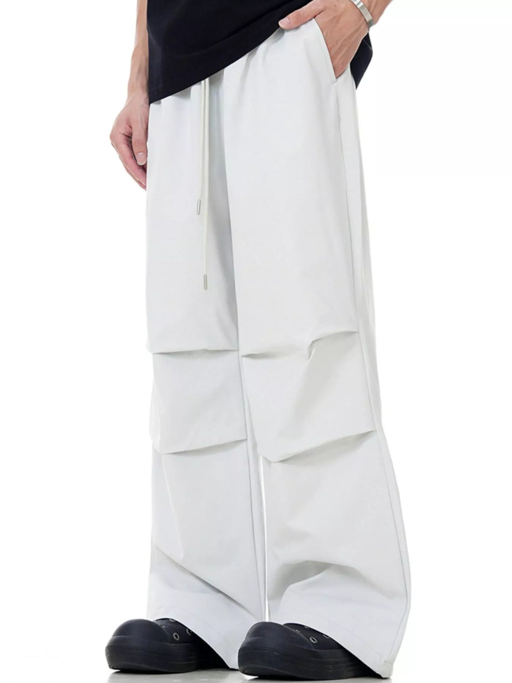 Men's Wide-Leg Drawstring Pants