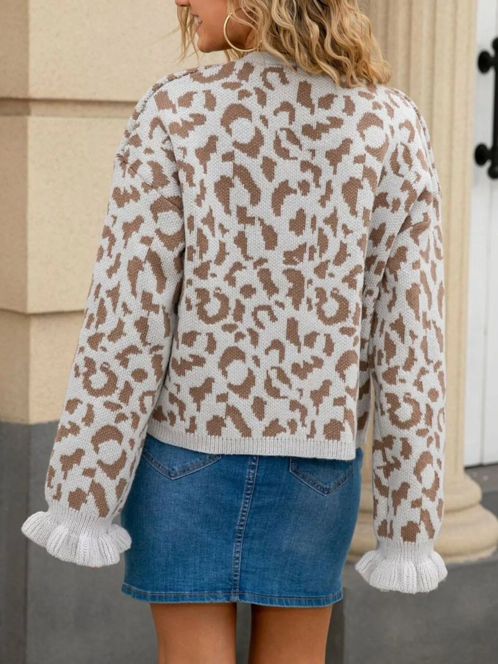 Leopard Tie-Front Cardigan