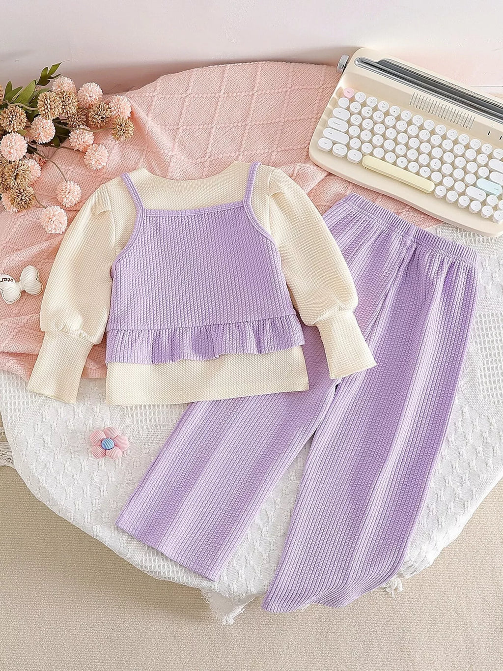 Children's Long Sleeve Top & Cami and Pants Set