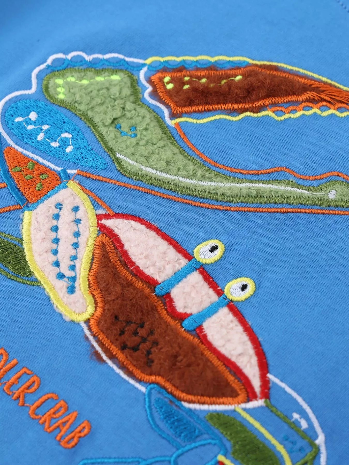 Children's Crab Embroidered T-Shirt and Shorts Set