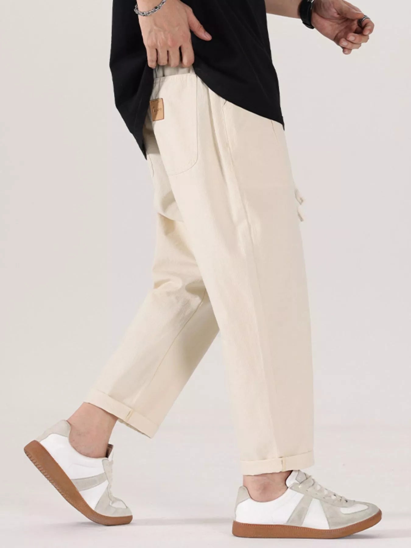 Men's Full Size Drawstring Wide Leg Pants Plus Size