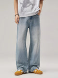 Men's Wide Leg Wash Jeans