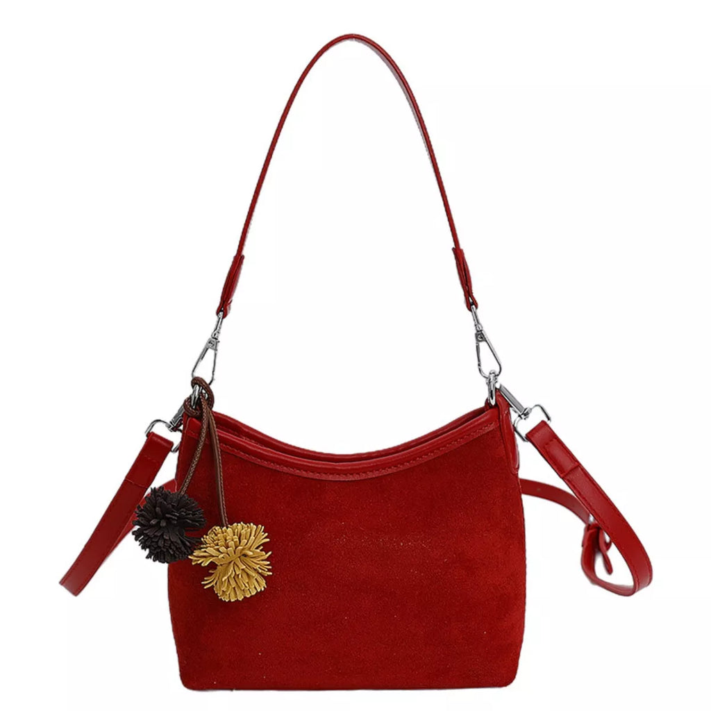 Suede Crossbody Bag with Adjustable Shoulder Strap