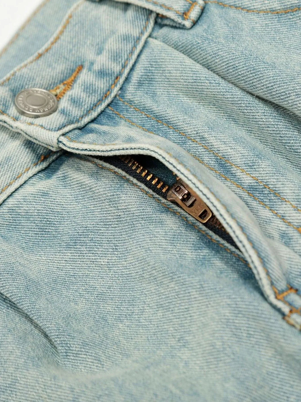 Men's Washed Wide Leg Jeans