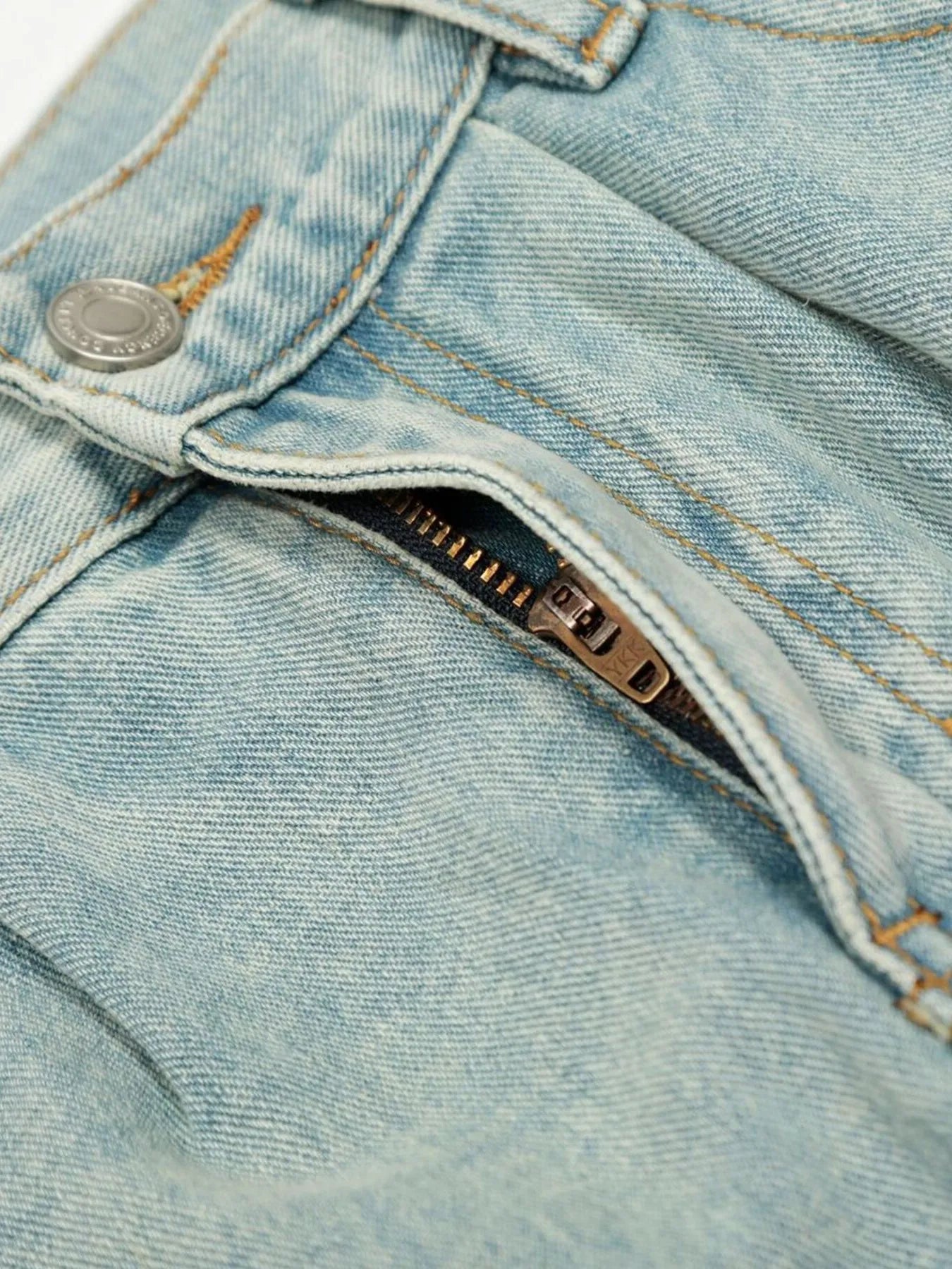 Men's Washed Wide Leg Jeans