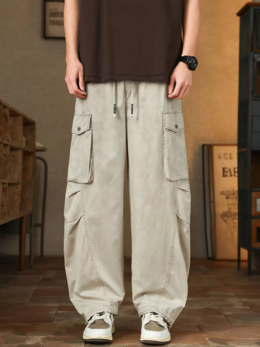 Men's Plus Size Casual Loose Fit Cargo Pants