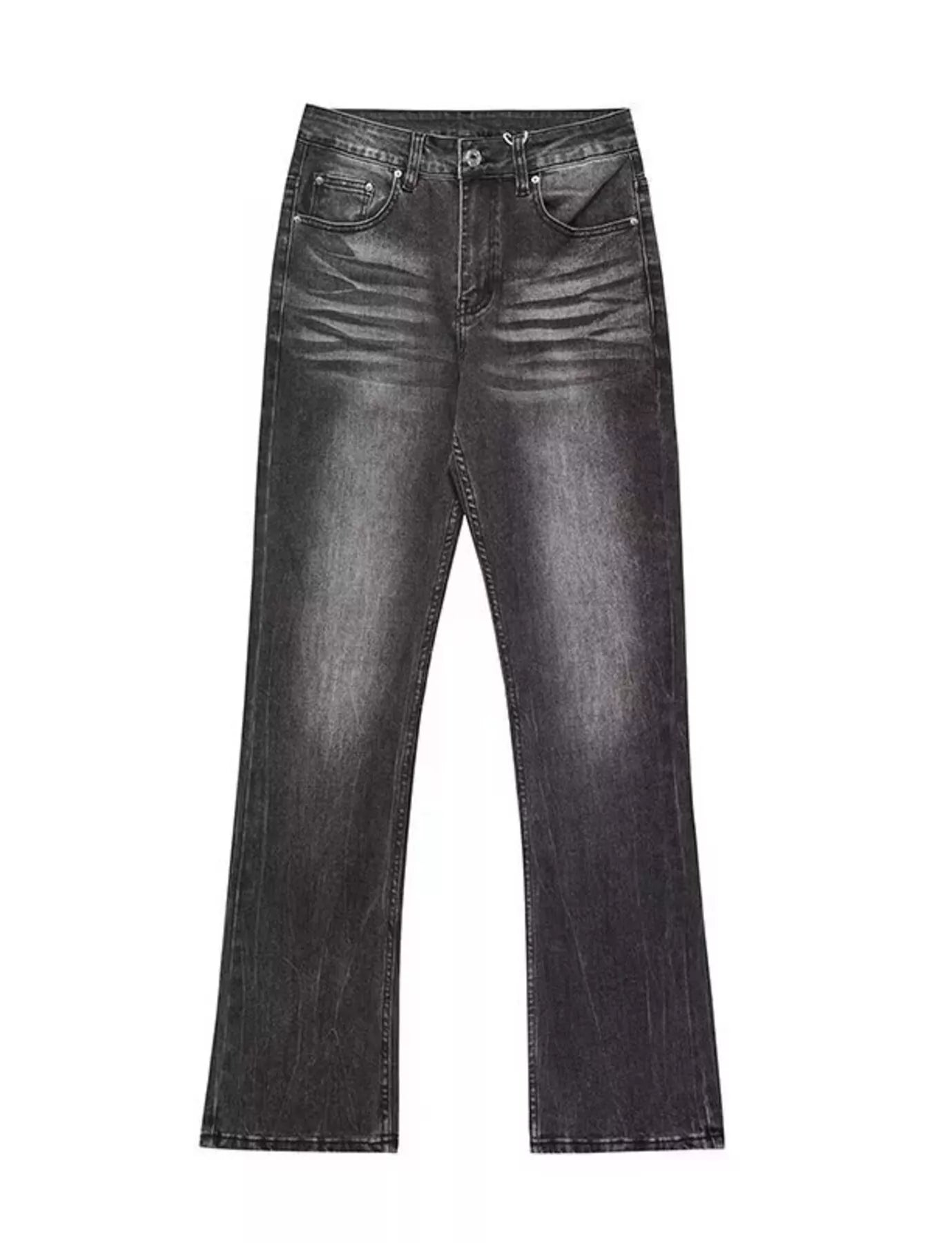 Men's Full Size Vintage Wash High-Waisted Straight Leg Jeans Plus Size
