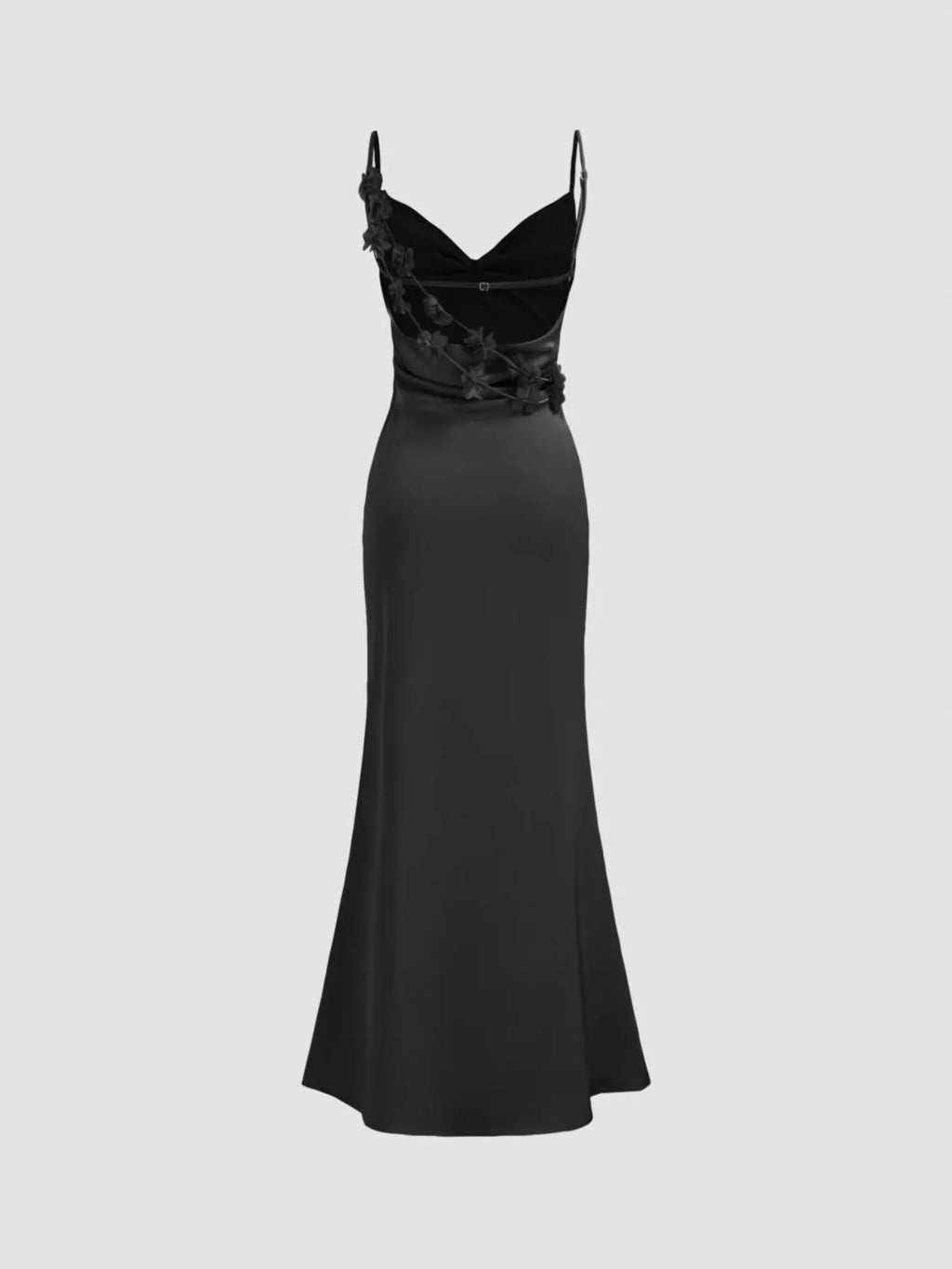 Cowl Neck Satin Maxi Dress