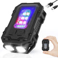 Mini Pocket Keychain Flashlight EDC Flashlight LED COB Portable Clip on Flashlight Waterproof Mini Powerful Flashlight with Magnet 8 Modes for Repairing Emergency