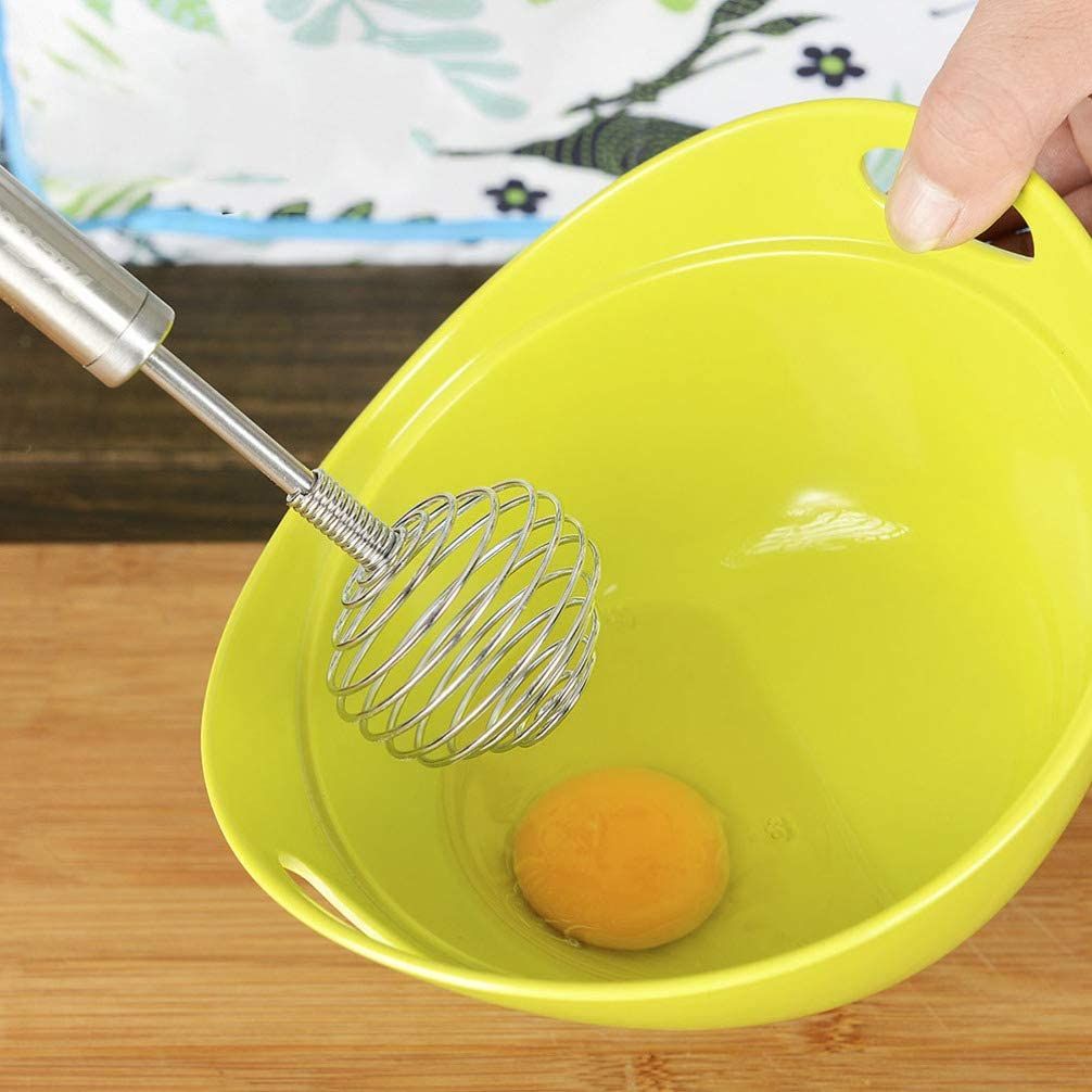Spiral Egg Whisk Stainless Steel Lightweight N on-T oxic Kitchen Gadget Manual Blender Hand Whisk for Baking Beverage Cooking