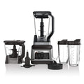 N inja BN801 Professional Plus Kitchen System, 1400 WP, 5 Functions for Smoothies, Chopping, Dough & More with Auto IQ, 72-oz.* Blender Pitcher, 64-oz. Processor Bowl, (2) 24-oz. To-Go Cups, Grey