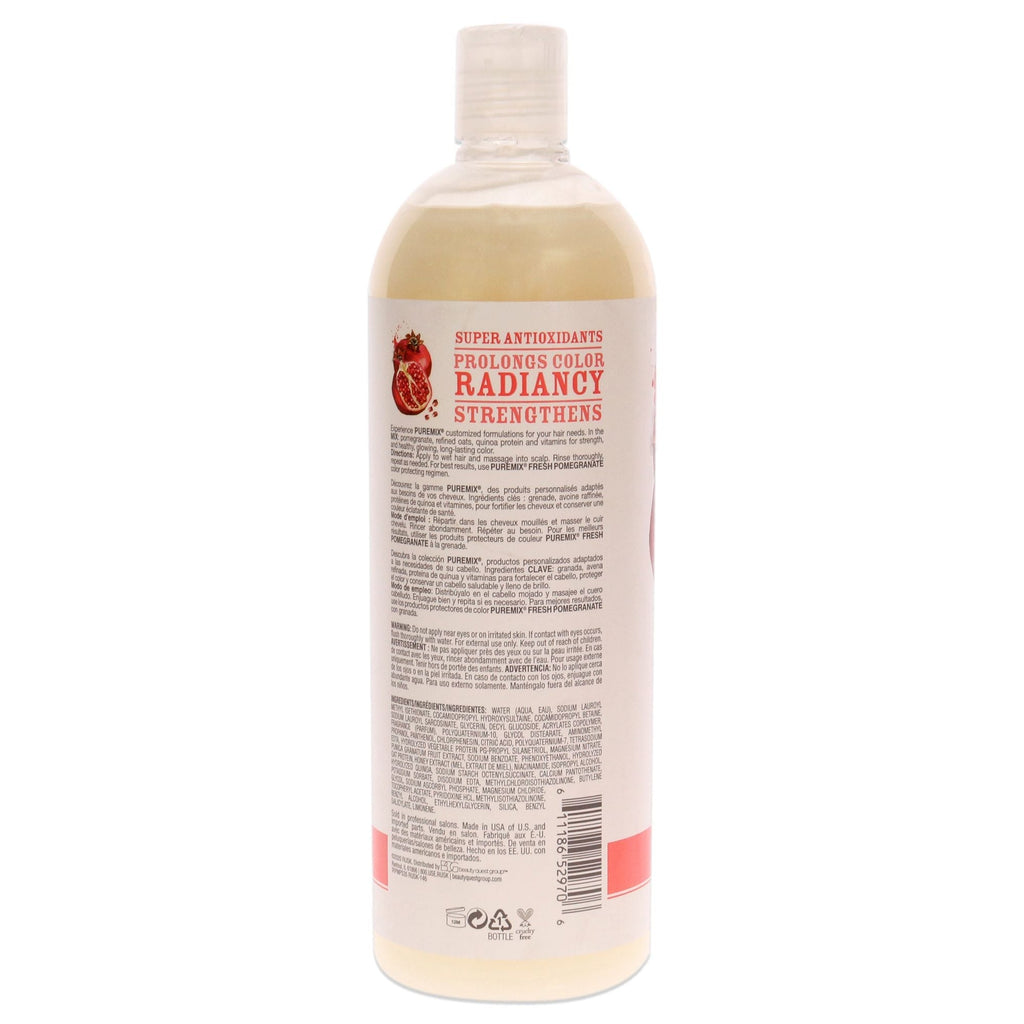 Puremix Fresh Pomegranate Color Protecting Shampoo by Rusk for Unisex - 35 oz Shampoo