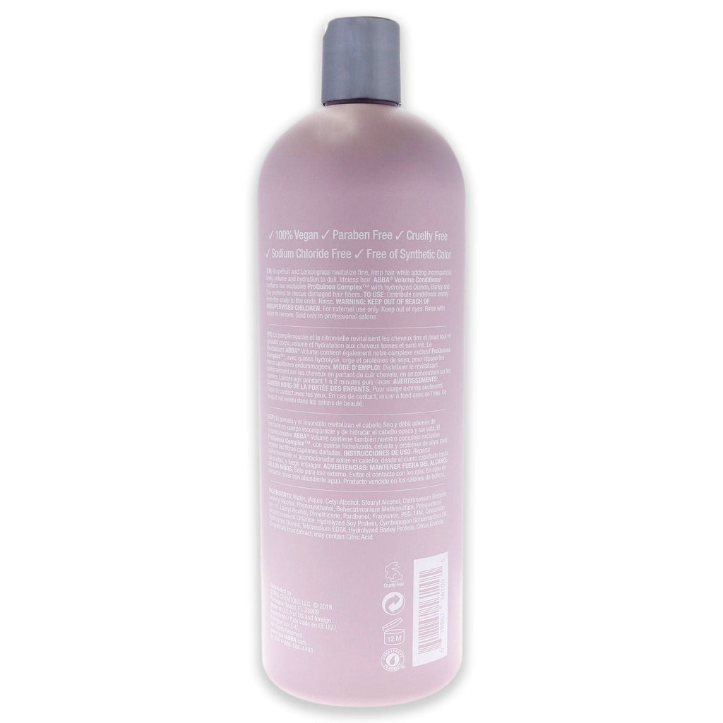 Volume Conditioner by ABBA for Unisex - 32 oz Conditioner