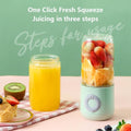 500ML Mini Portable Mixer Cup; Fruit Veggie Juicer; Portable Blender For Fresh Juice; Fresh Juice Blender; Blender Cup Electric; Personal Size Blender For Shakes; and Smoothies; USB Charging Blender