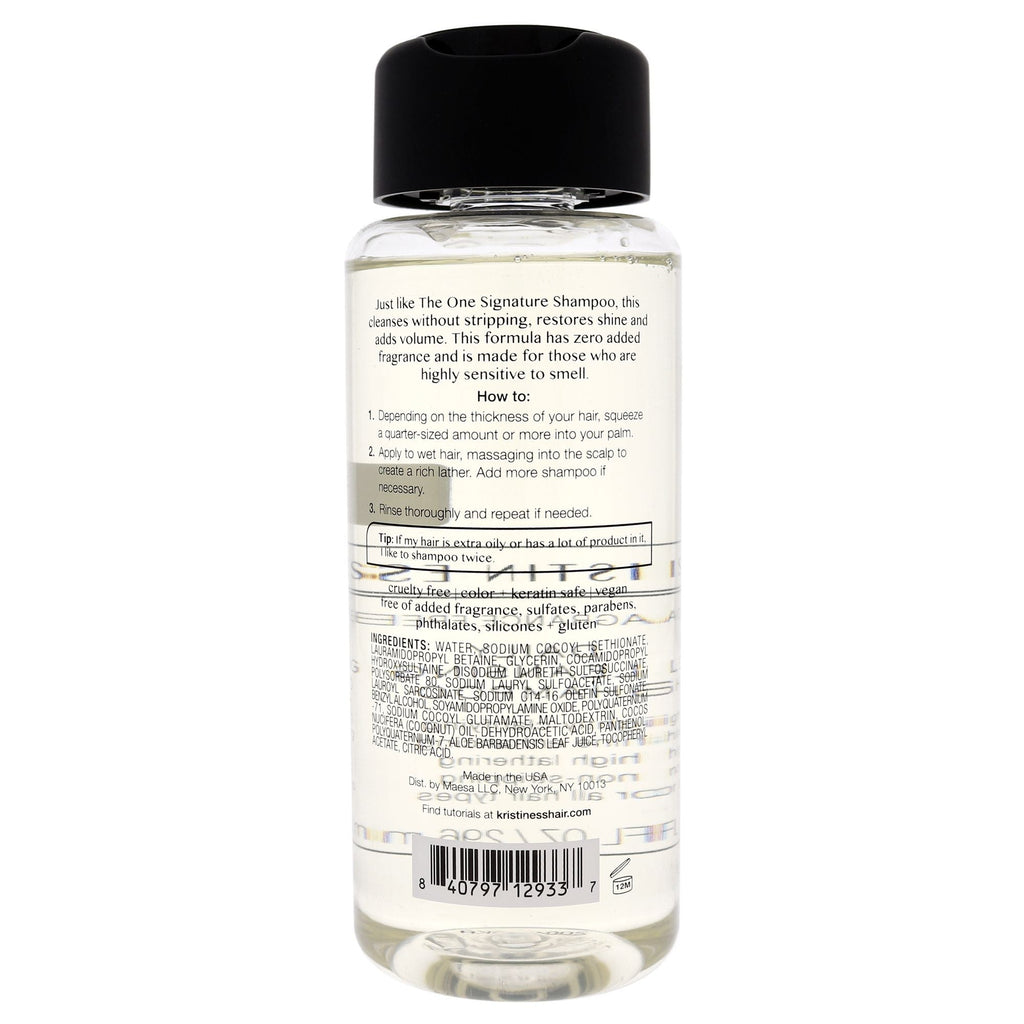 Fragrance Free Daily Cleansing Shampoo by Kristin Ess for Unisex - 10 oz Shampoo