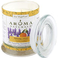 RELAXING AROMATHERAPY by Relaxing Aromatherapy ONE 3.7x4.5 inch MEDIUM GLASS PILLAR SOY AROMATHERAPY CANDLE.COMBINES THE ESSENTIAL OILS OF LAVENDER AND TANGERINE TO CREATE A FRAGRANCE