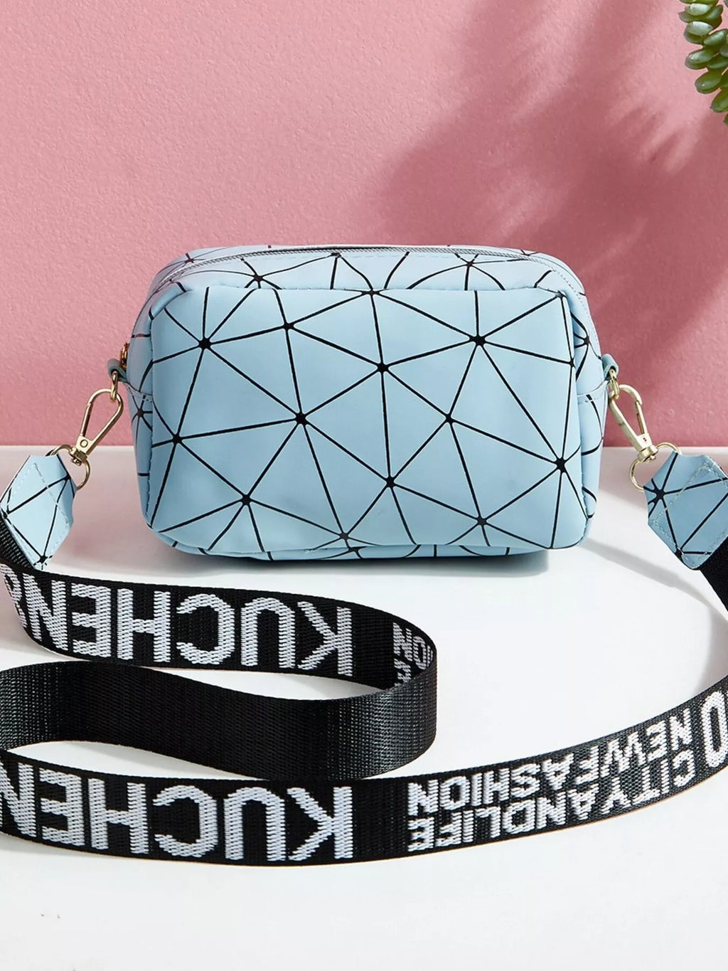 Geometric Pattern Crossbody Bag