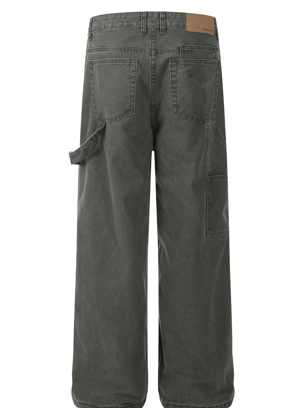 Men's Washed Cargo Wide Leg Jeans