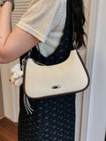 Contrast Trim Shoulder Bag