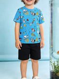 Children's Astronaut Print Tee & Shorts Set