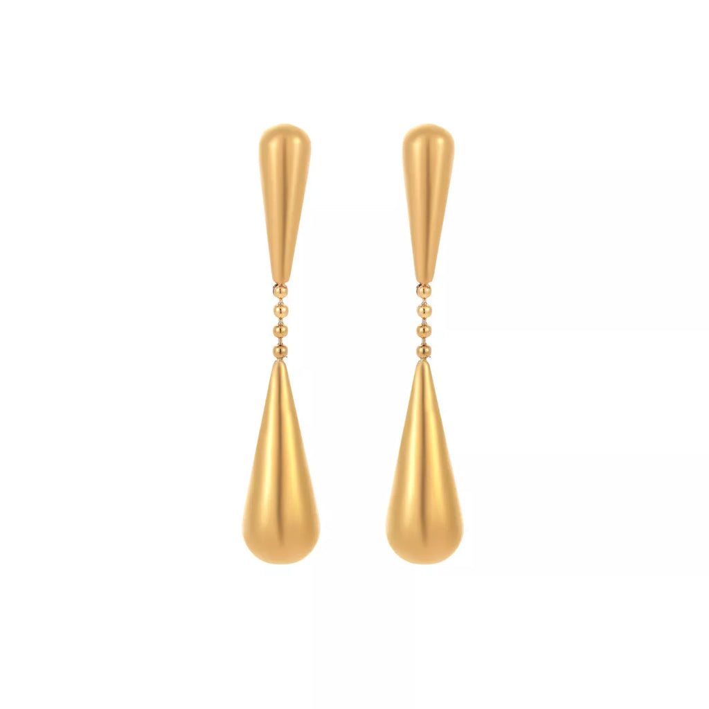 18K Gold-Plated Teardrop Drop Earrings