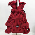 Textured Knit Backpack Bag