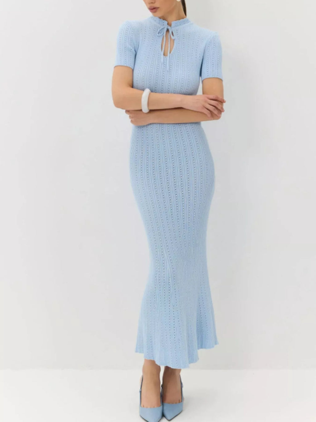 Short Sleeve Knitted Mermaid Dress